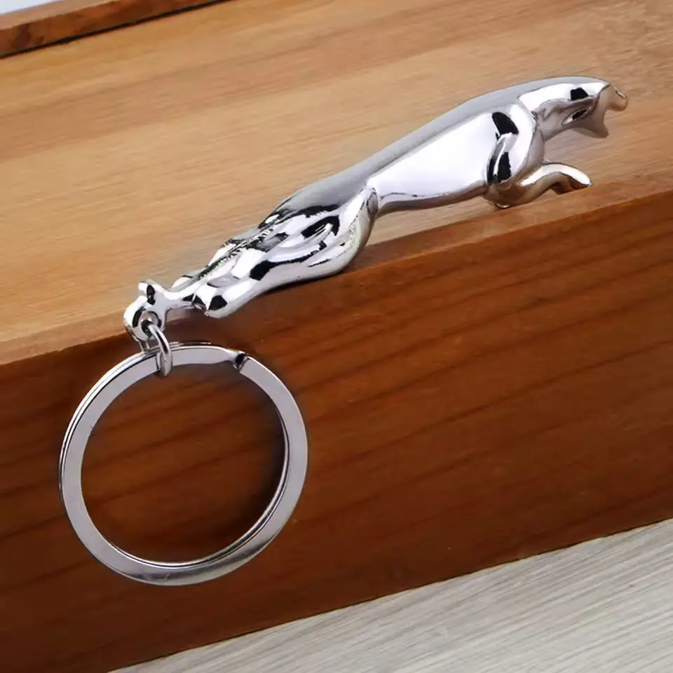 Jaguar Hood Ornament Metal Keychain 1
