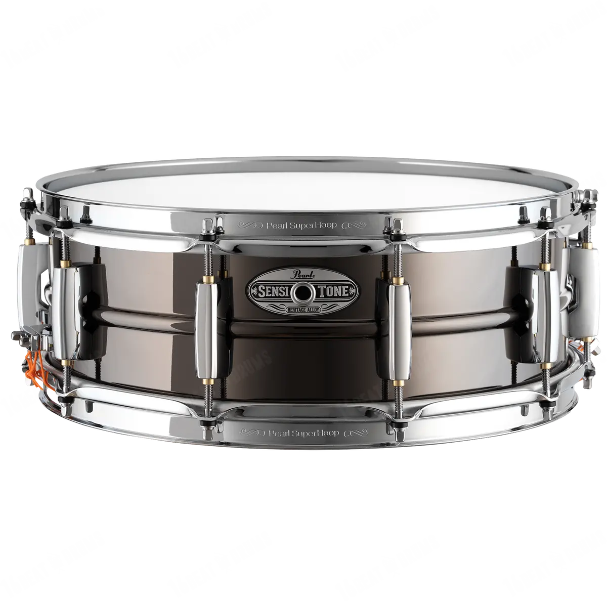 Pearl Sensitone Heritage Alloy Black Brass Snare Drum 14"X5" Sth1450br 1