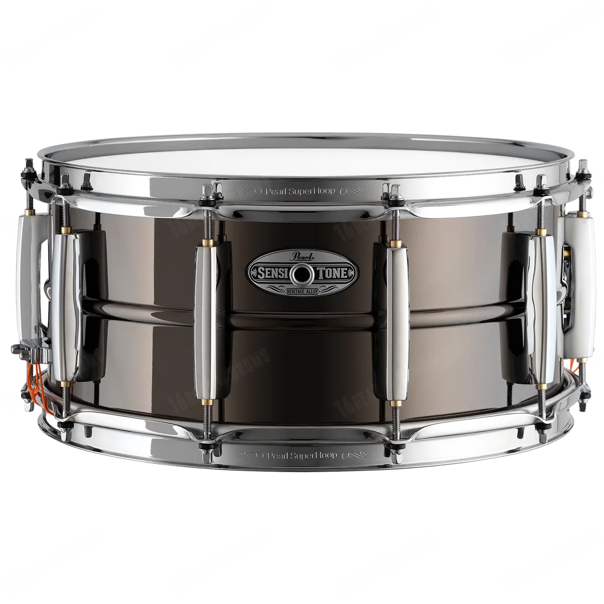Pearl Sensitone Heritage Alloy Black Brass Snare Drum 14"X6.5" Sth1465br 1