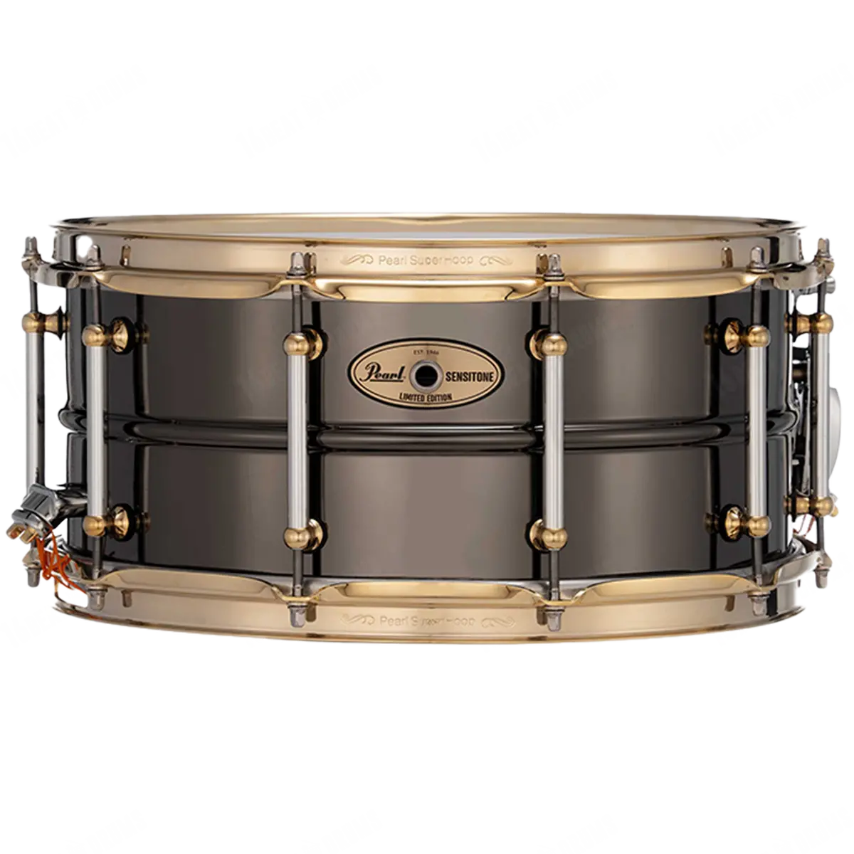 Pearl Sensitone Limited Edition Black Nickel-Over-Brass Snare Drum 14"X6.5" Sthnsf1465 1