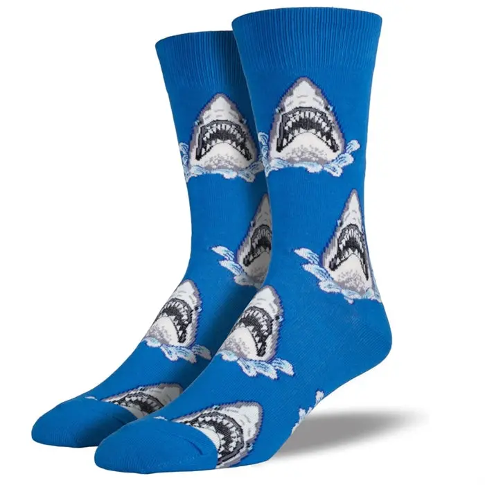 'Shark Attack' Men's Printed Socks 1