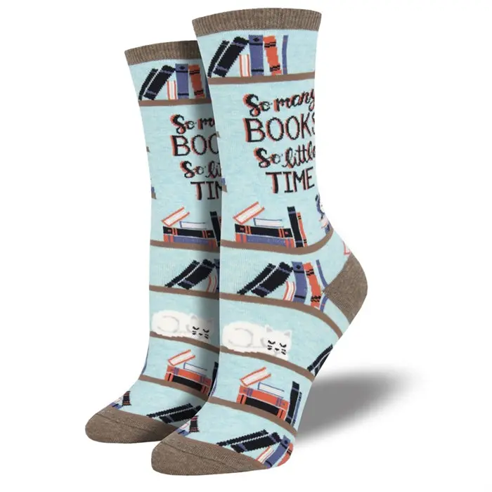'Time For A Good Book' Women's Printed Socks 1