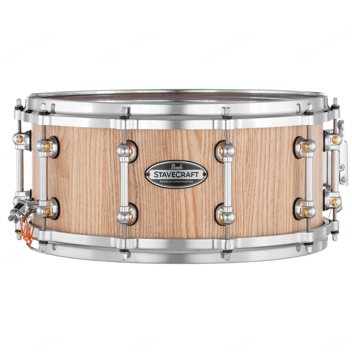 Pearl Stavecraft Ashwood W/ Makha Dadoloc Snare Drum, Hand Rubbed Natural Ash 14"X6.5" Scd1465aw 1