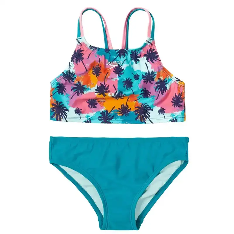 Speedo Girls Strappy Back Two Piece Swimsuit 1