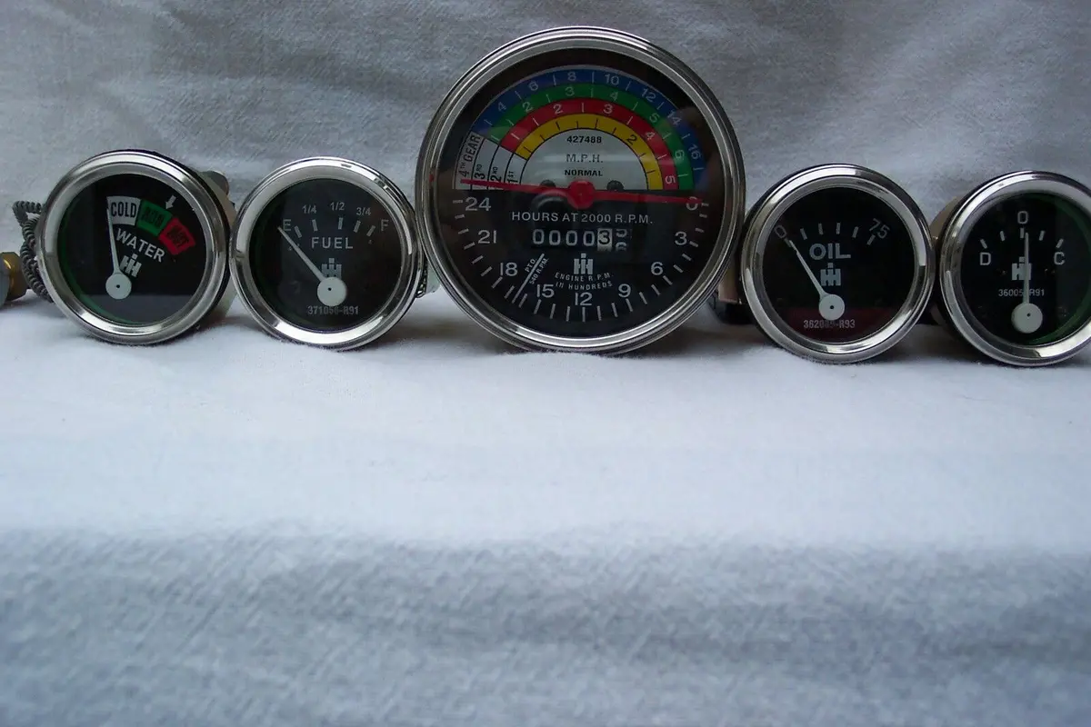 Tachometer Oil Temp Amp Fuel Gauge Set Package For Farmall 240 1