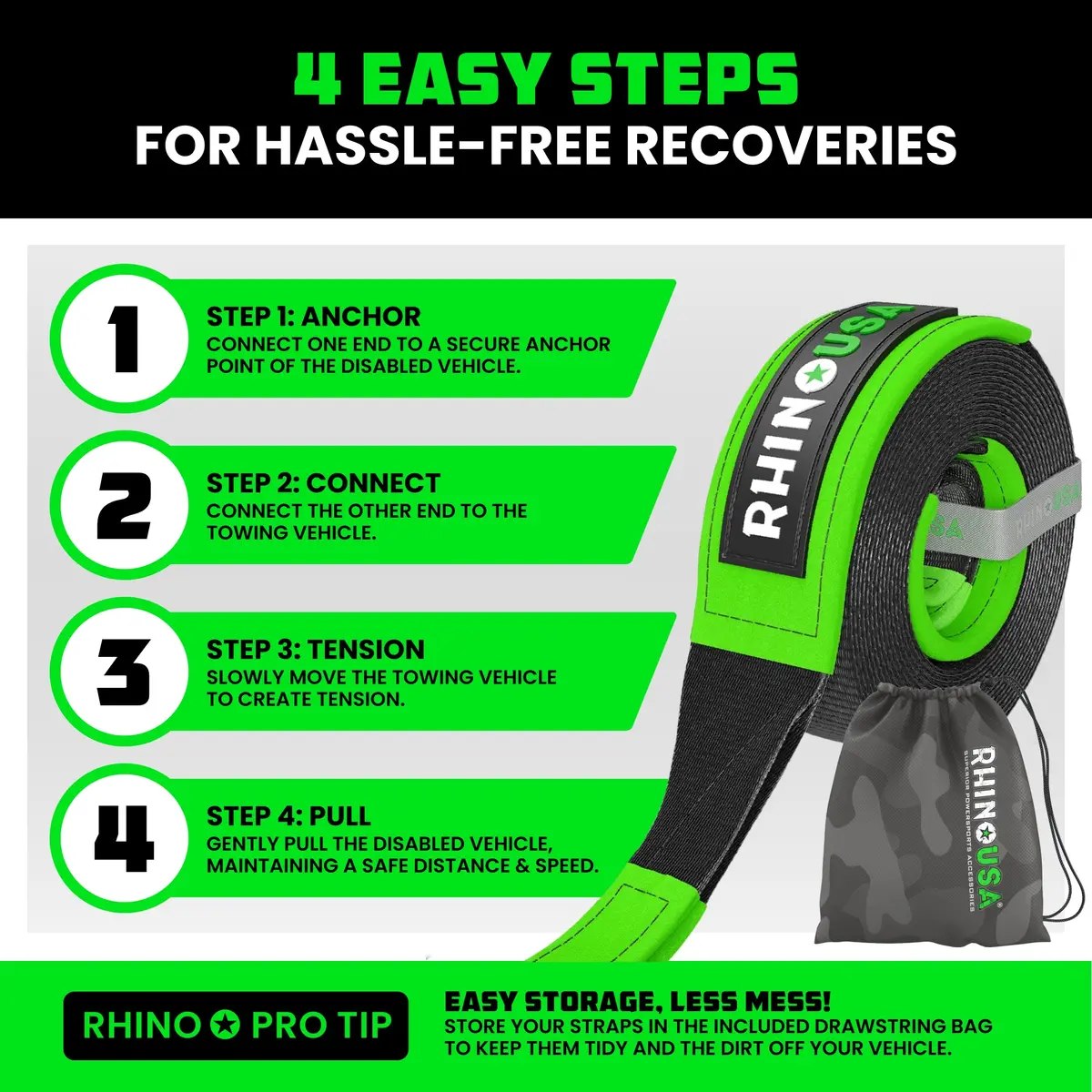 3" Ultimate Recovery Tow Strap 10