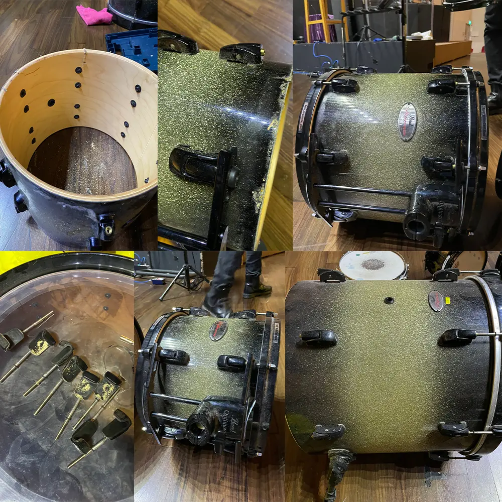 Make Ugly, Dirty Drum Sets Look New And Sound Good Again! 1