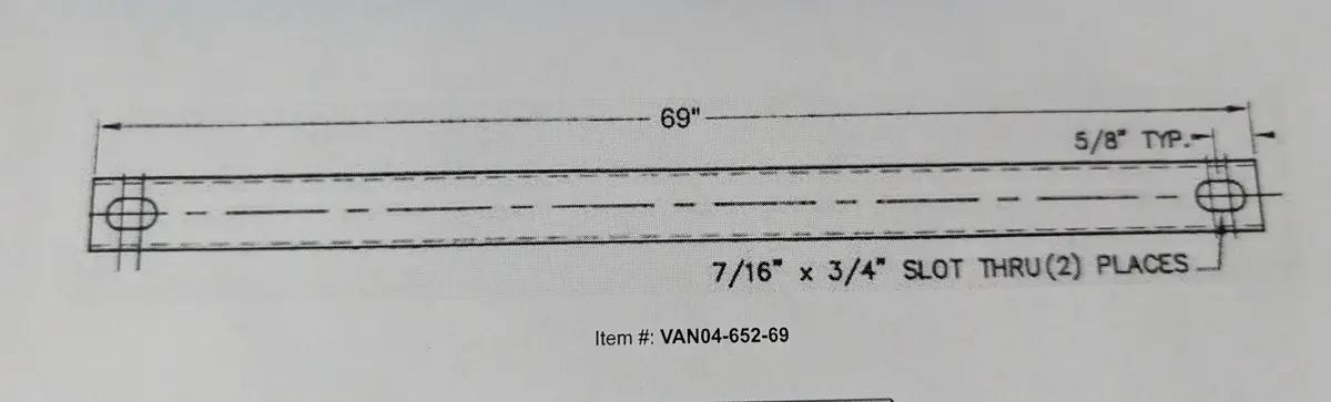 Van04-652-69 Turning Shaft 69" 1