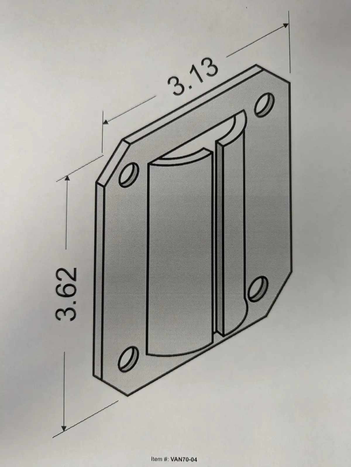 Van70-04 Crossmember Clip 1