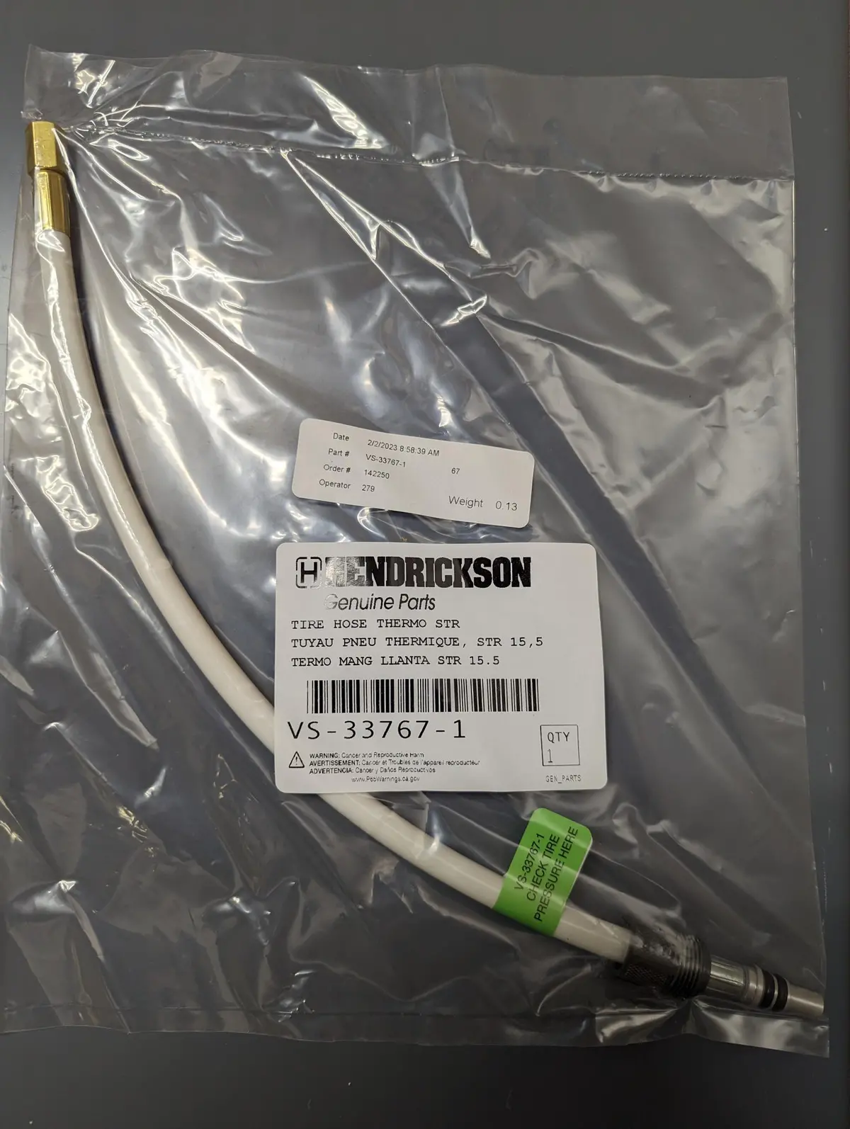 Vs-33767-1 Tire Hose, 22.5 & 24.5 1