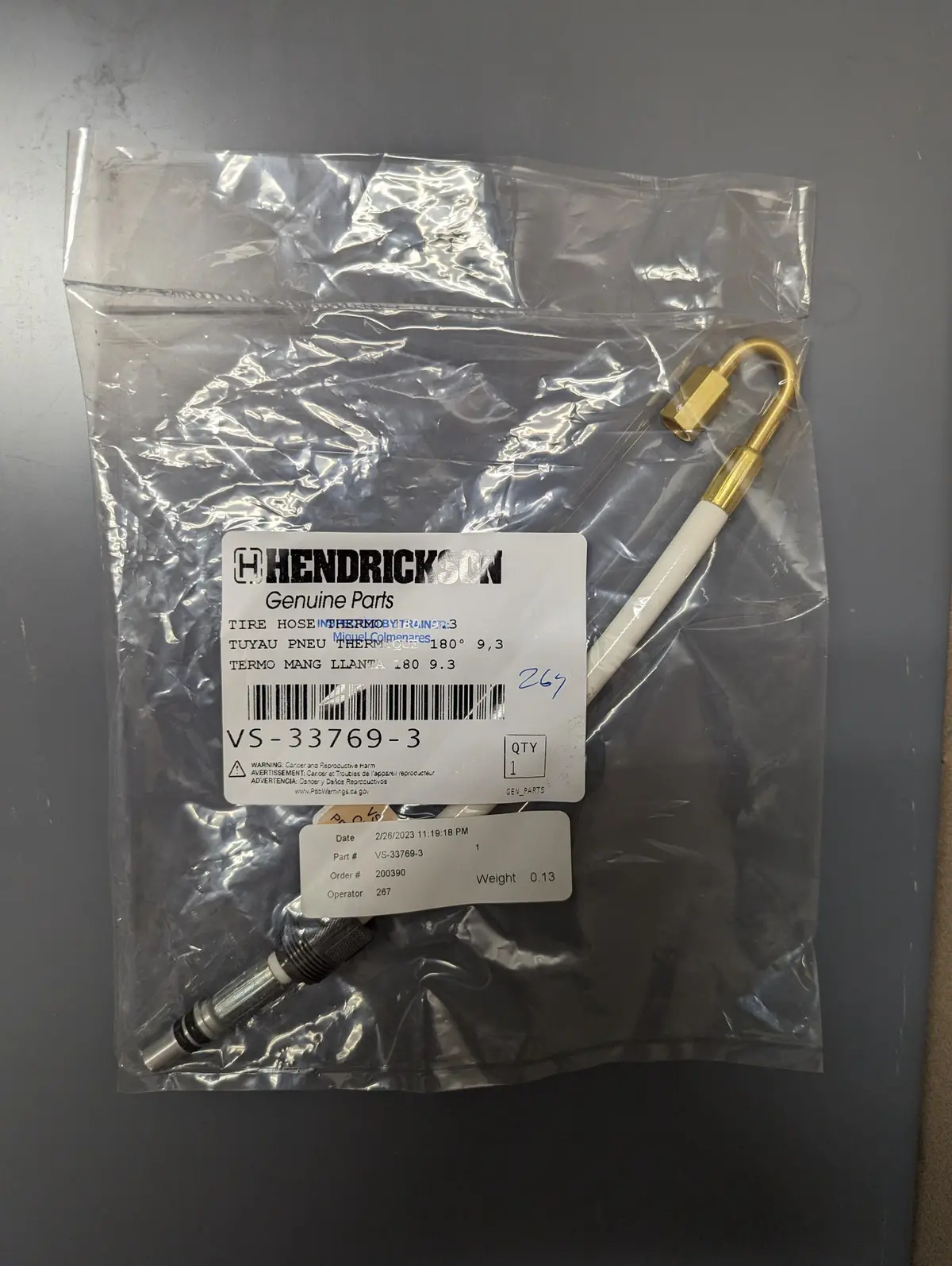 Vs-33769-3 Tire Hose, 17.5 & 19.5 1