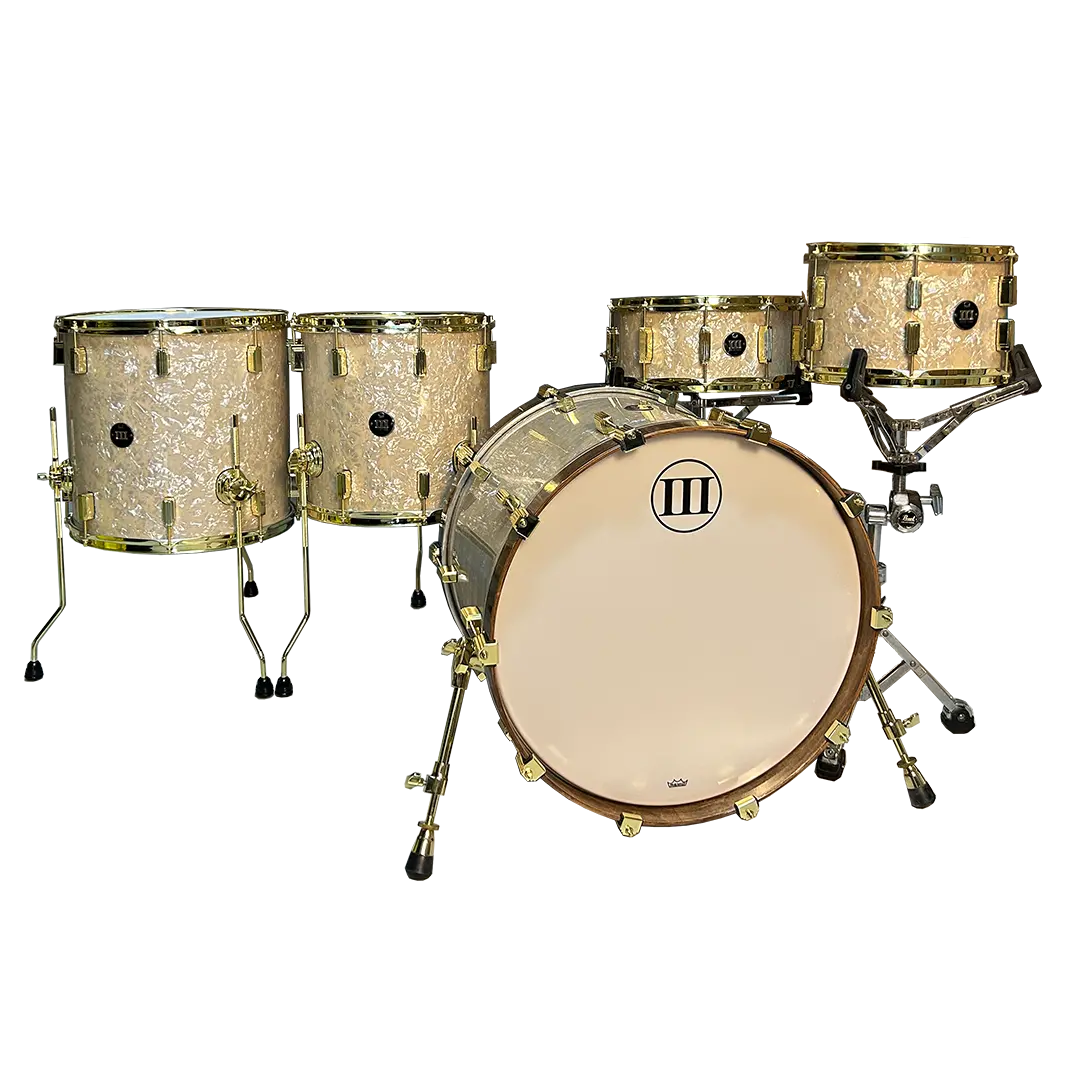 Wfl3 Drum Set In Antique Marine Pearl With Brass Hardware Imported Exclusively For Sg 1