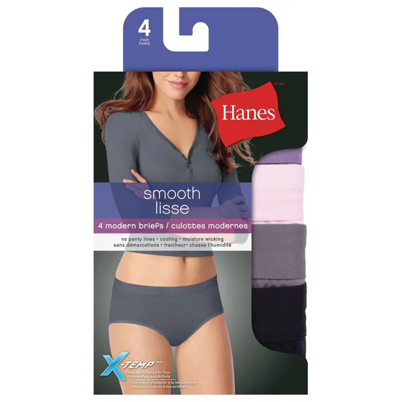 Hanes Ladies Smooth Modern Briefs - 4 Pack 1