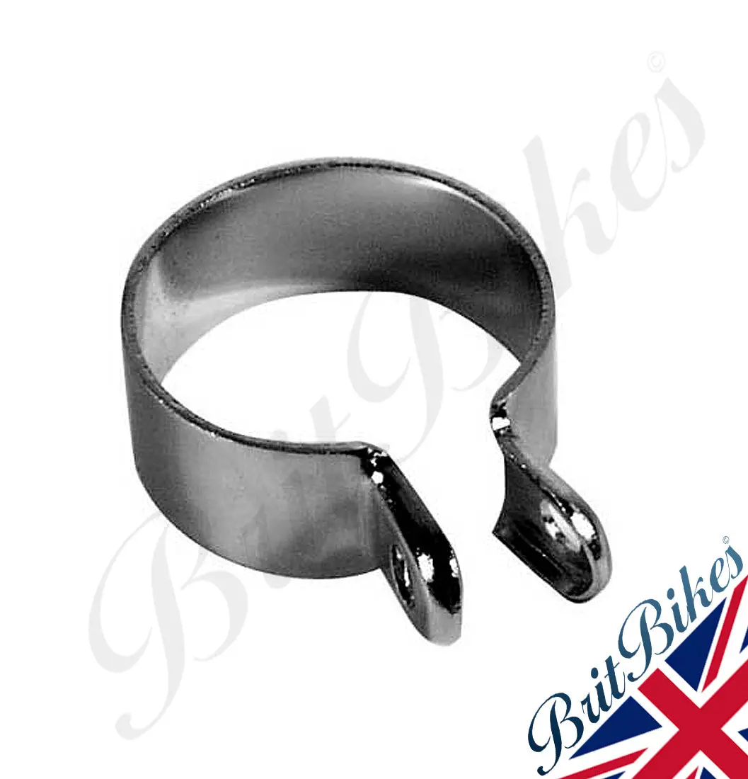 Motorbike Chrome Silencer To Exhaust Pipe Clip 1-5/8'' 1