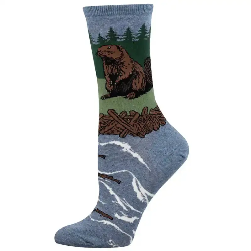 'Beaver' Women's Printed Socks 1