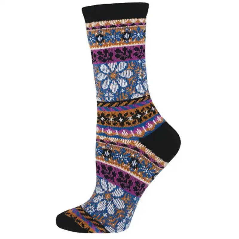 'Comfy In The Garden' Women's Sweater Socks 1