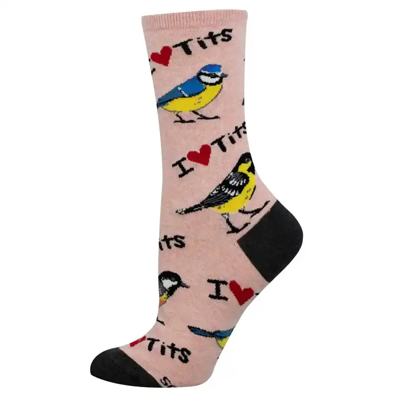 'I Heart Tits' Women's Printed Socks 1