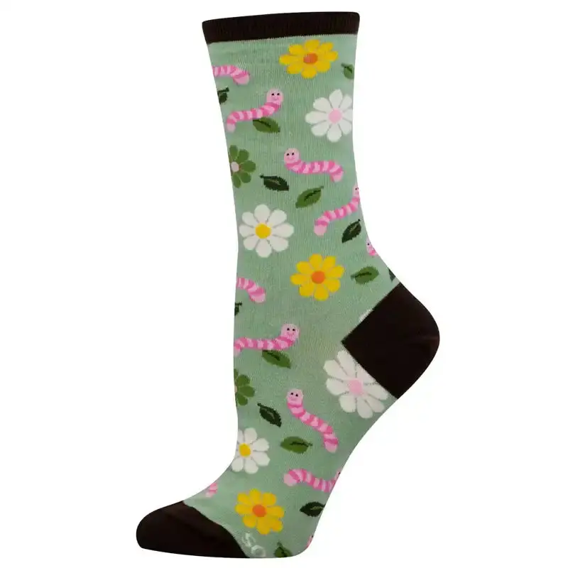 'Wiggly Worms' Women's Printed Socks 1