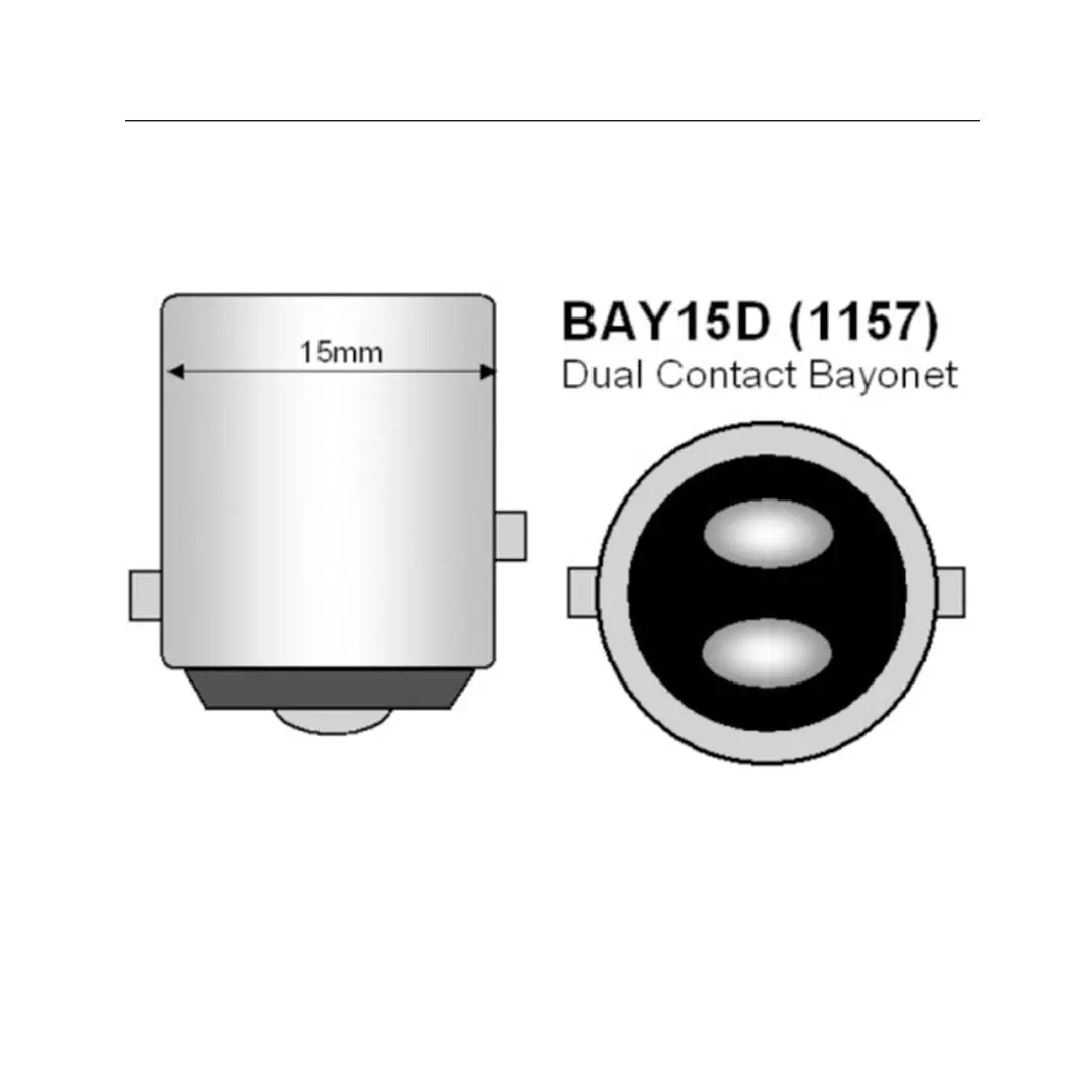 Bombillo Led 1157 Blanco Flasher -Freno 2