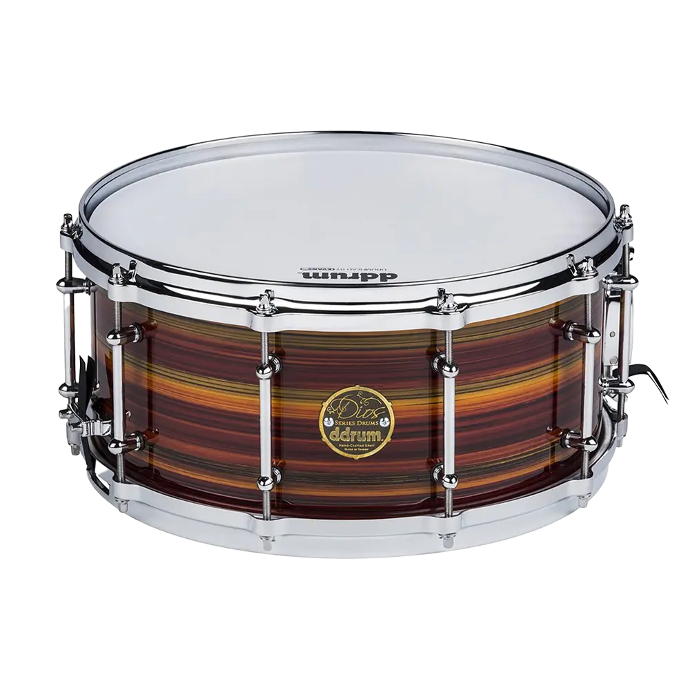 Ddrum Dios Snare Drum - Maple Striped Zebra Laquer 1