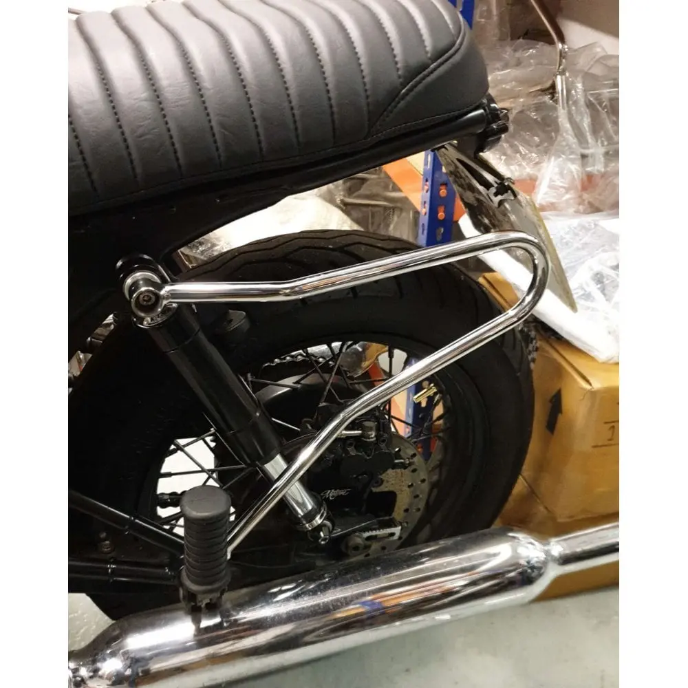 Motone Triumph Bonneville Scrambler Thruxton Ac Pannier Luggage Rails Polished 1