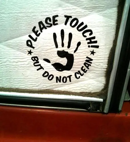 Touch Don't Clean Decal 1