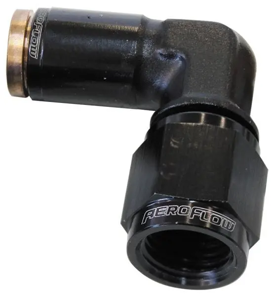 120 Series 90° -4An To 1/4" Push-To-Connect Fitting – Af123-04-04Blk 1
