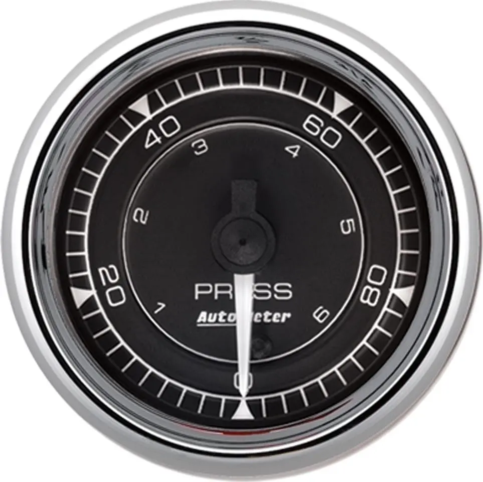 Autometer 9753 Chrono Chrome Analog Gauge Set 1