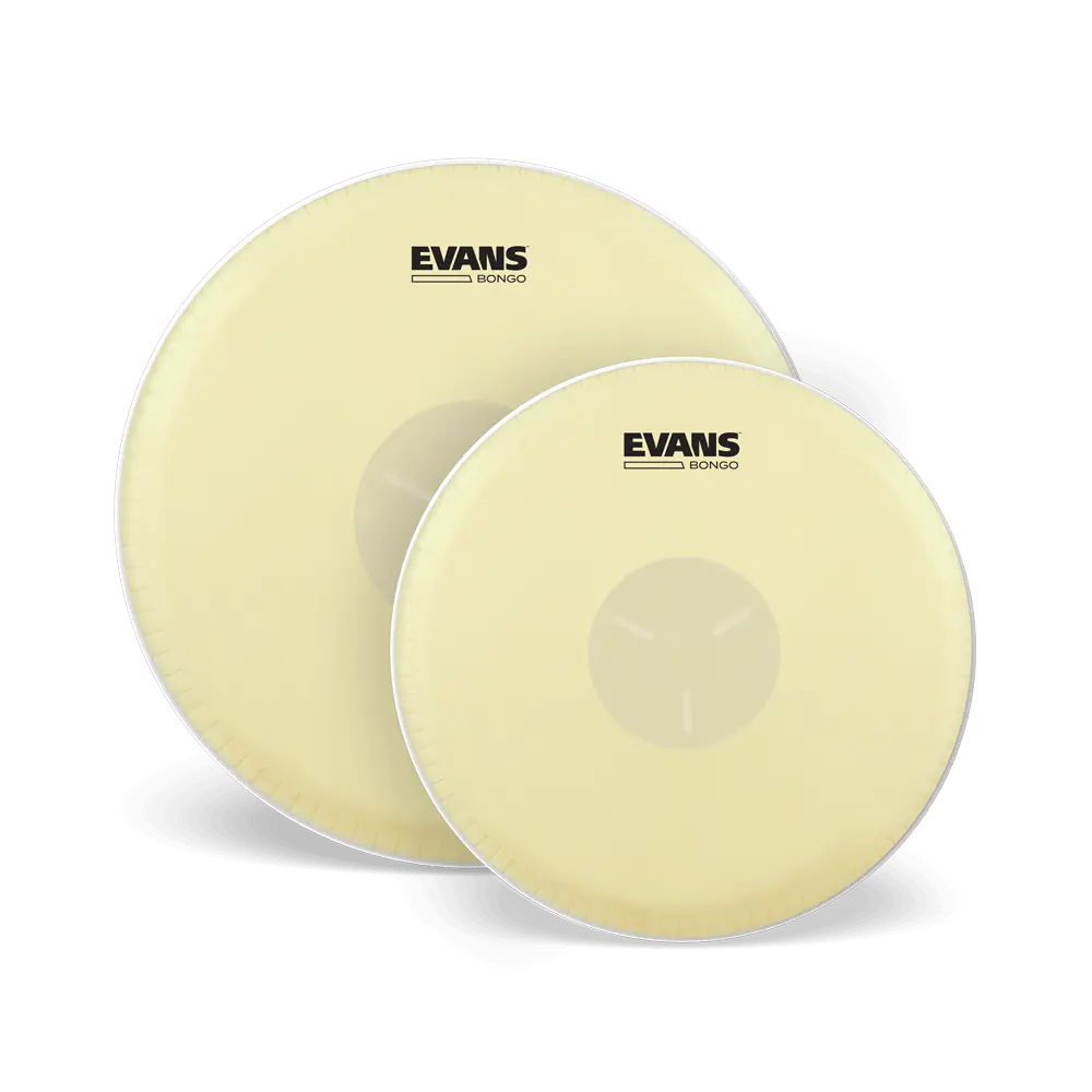 Evans 7 1/4ʺ And 8 5/8ʺ Tri- Center Bongo Synthetic Head Combo Pak 1