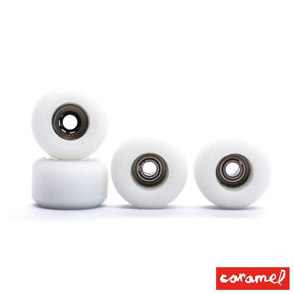 White Caramel Fingerboard Wheels Street Shape 7Mm 70D 1