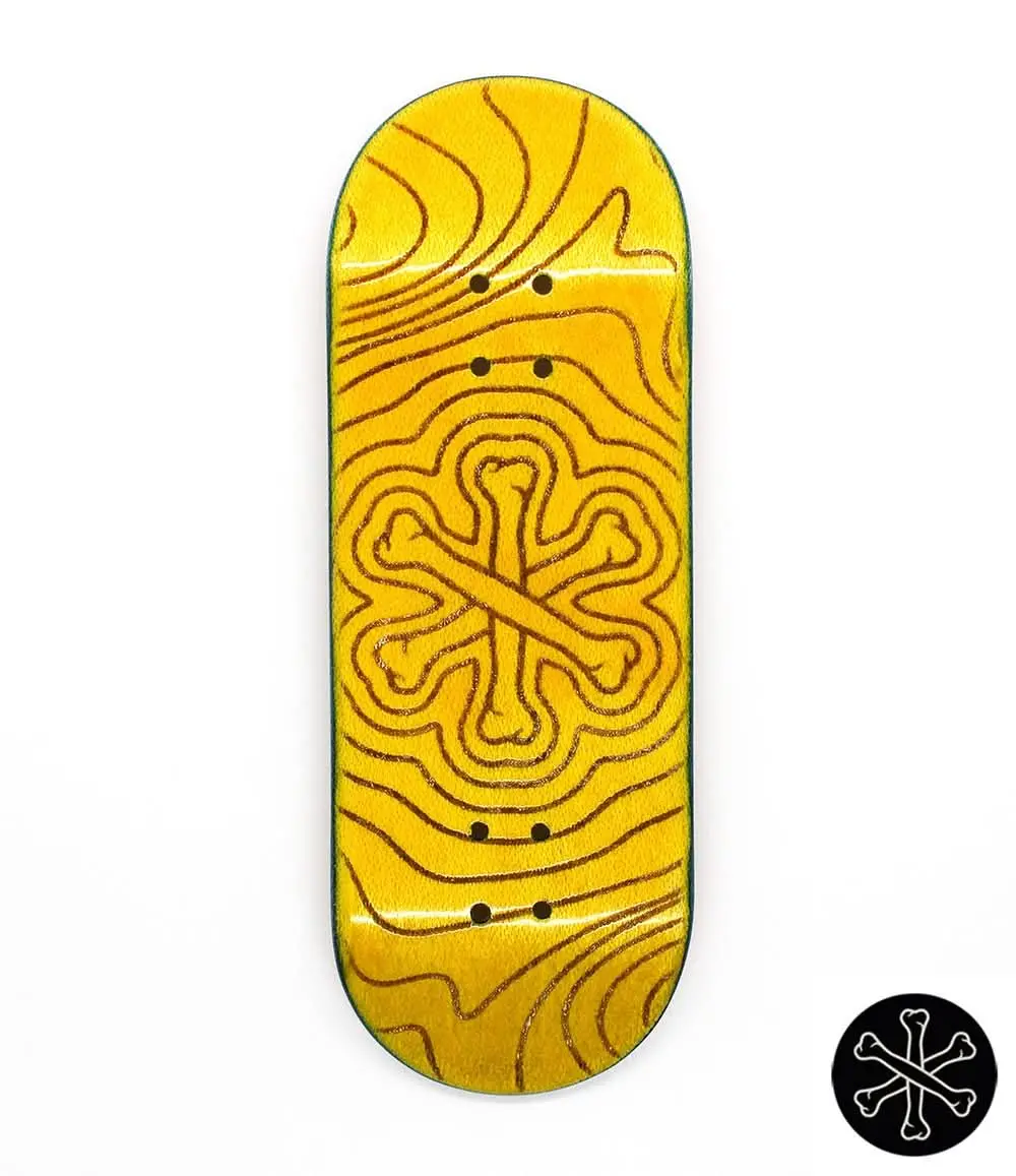 Bone Yellow Logo Fingerboard Deck 33Mm 1