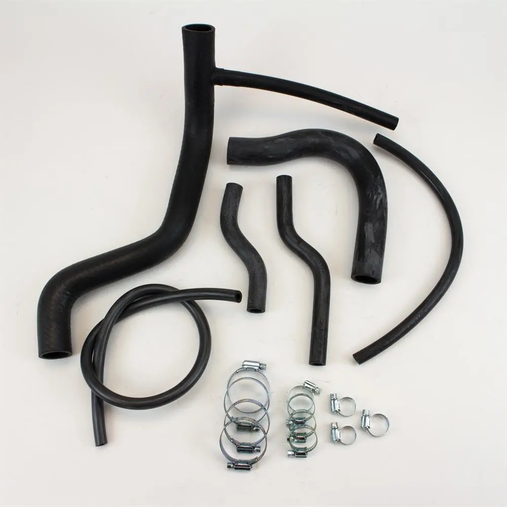 Mgb Complete Radiator Hose Set, 76-80 Heater And Overflow Hoses All Clamps 1