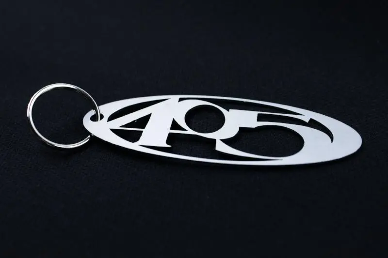 405 Logo Chrome Metal Key Chain 1