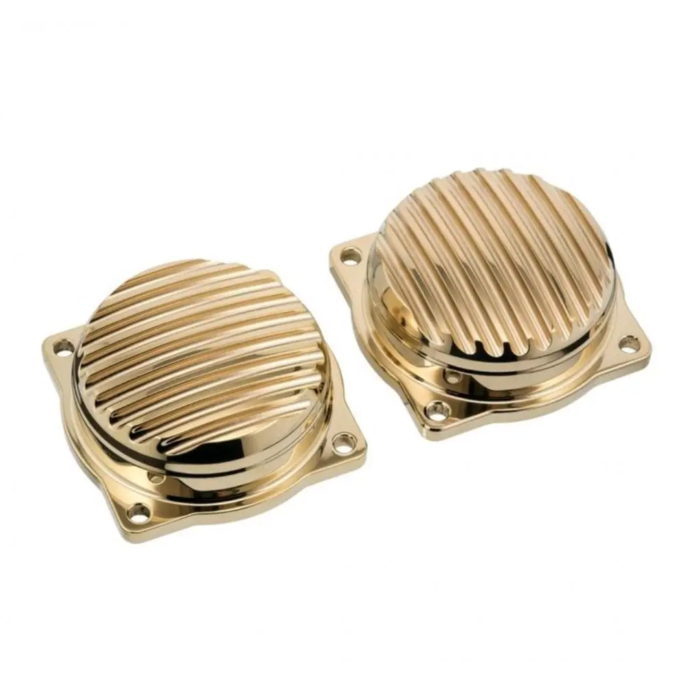 Motone Finned Carb Tops Brass - Triumph Bonneville T100 Se Scrambler Thruxton 1
