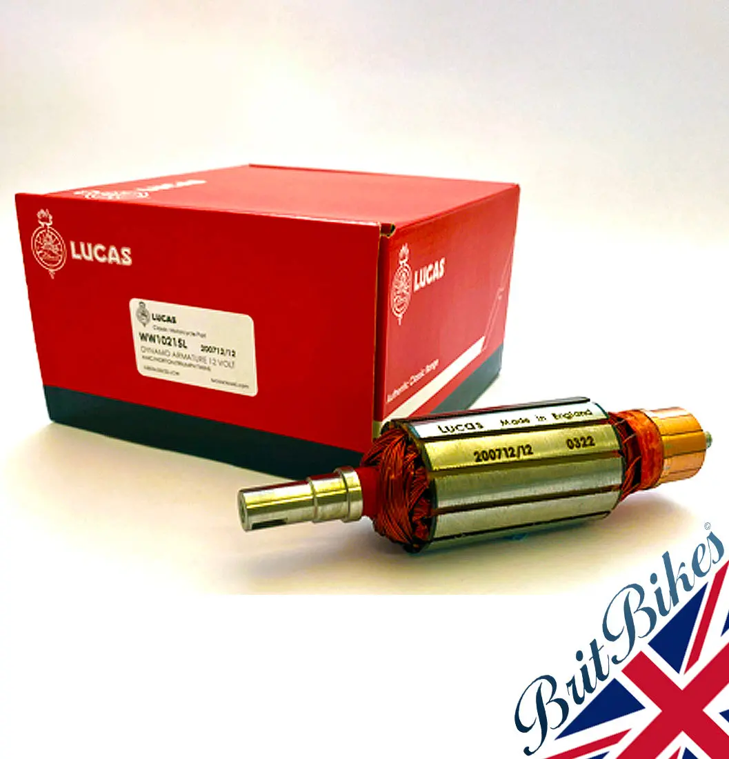 Genuine Lucas Dynamo Armature Triumph Amc Norton 12V 178Mm 200712 1