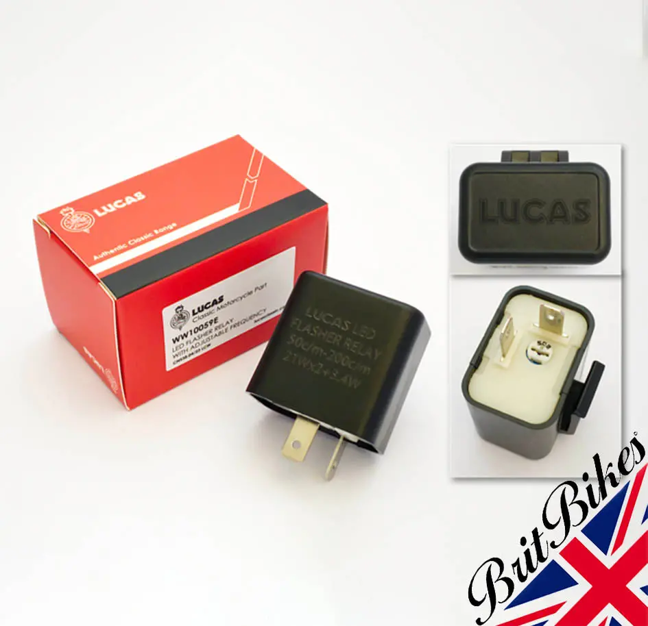 Genuine Lucas Motorcycle Car Led Flasher Indicator Relay 12V 2 Pin 35048 1