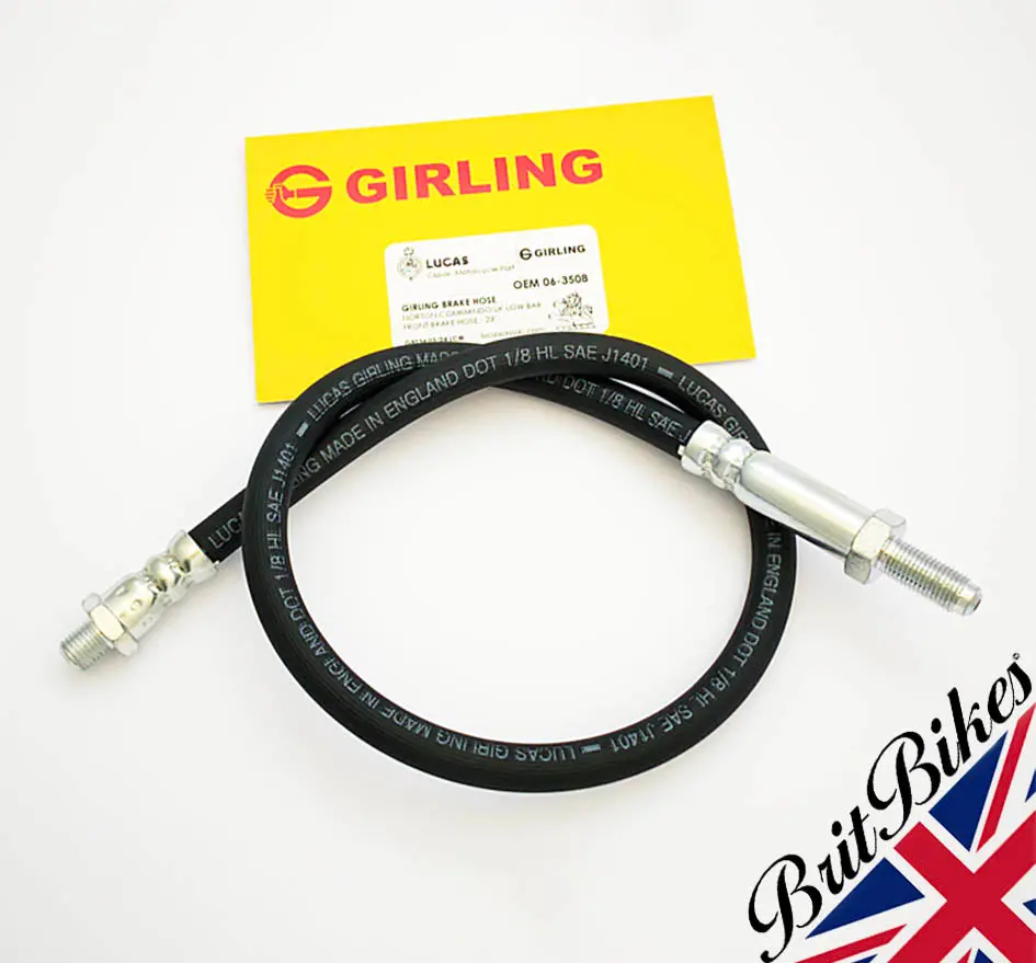 Genuine Girling Front Brake Hose 23” Norton Commando Uk Low Bar Lockheed 06-3508 1