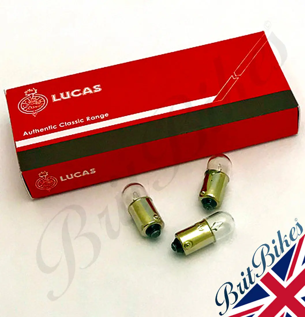 Genuine Lucas Motorcycle Instrument Bulb 6V 2W Ba9s Llb287t 1