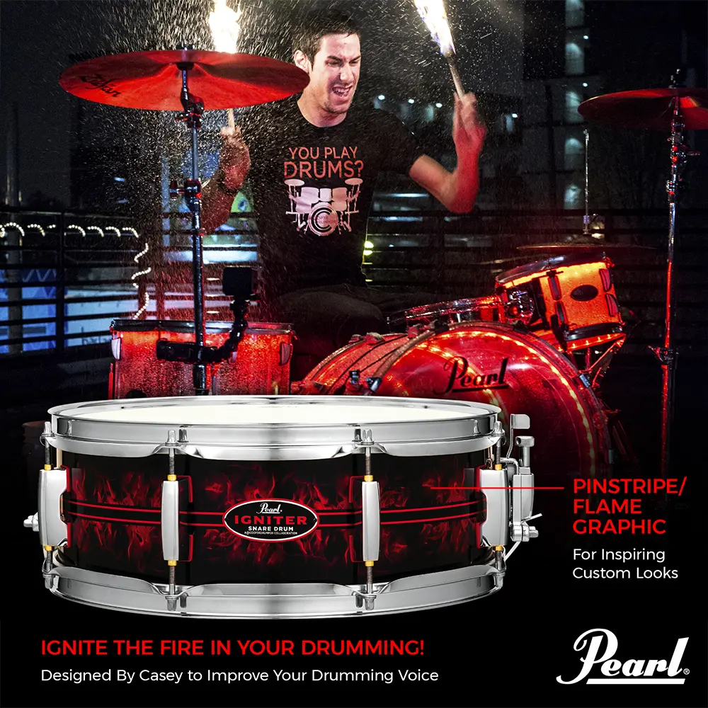 Pearl Igniter Casey Cooper Collaboration Snare Drum 14" X 5" Cc1450s/C 2