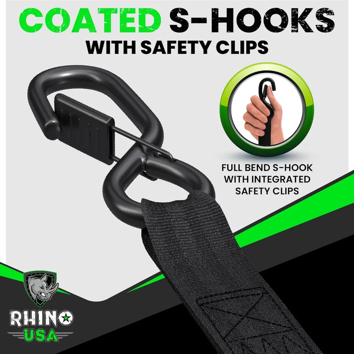 1" X 10' Retractable Ratchet Straps 4