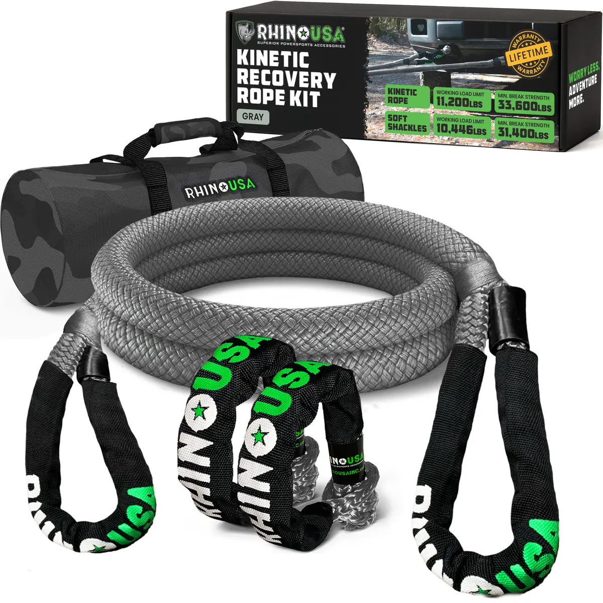 1" X 10' Kinetic Rope Recovery Kit 1