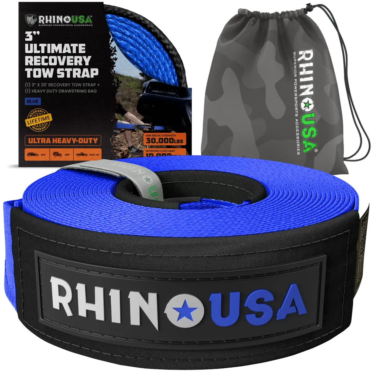 3" Ultimate Recovery Tow Strap 5