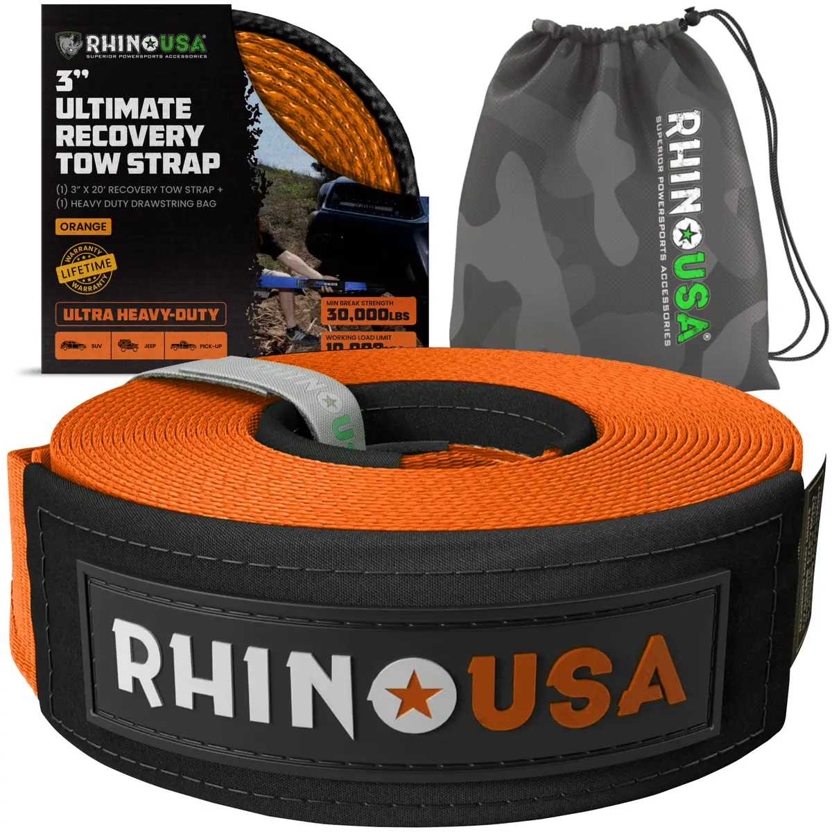 3" Ultimate Recovery Tow Strap 7