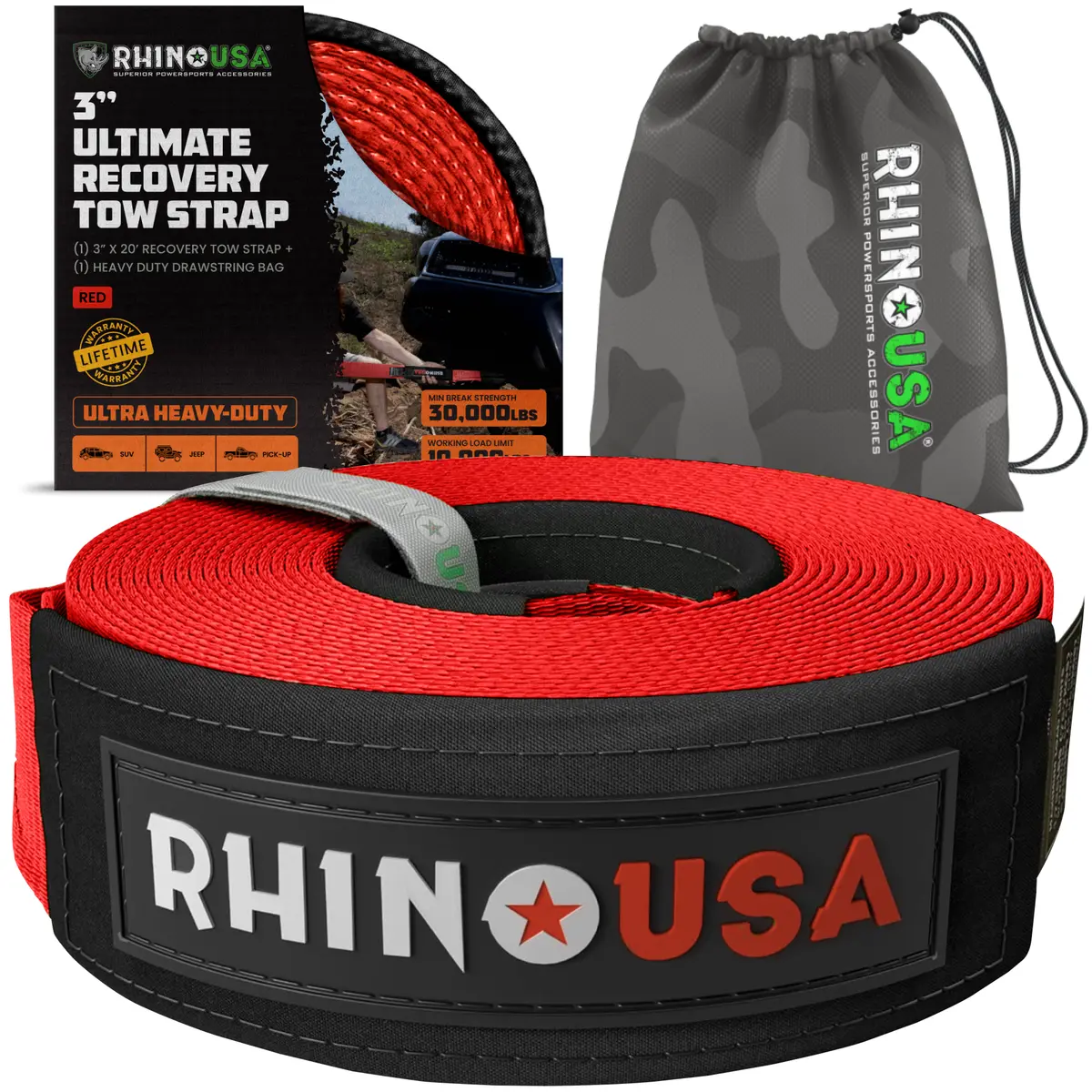 3" Ultimate Recovery Tow Strap 9