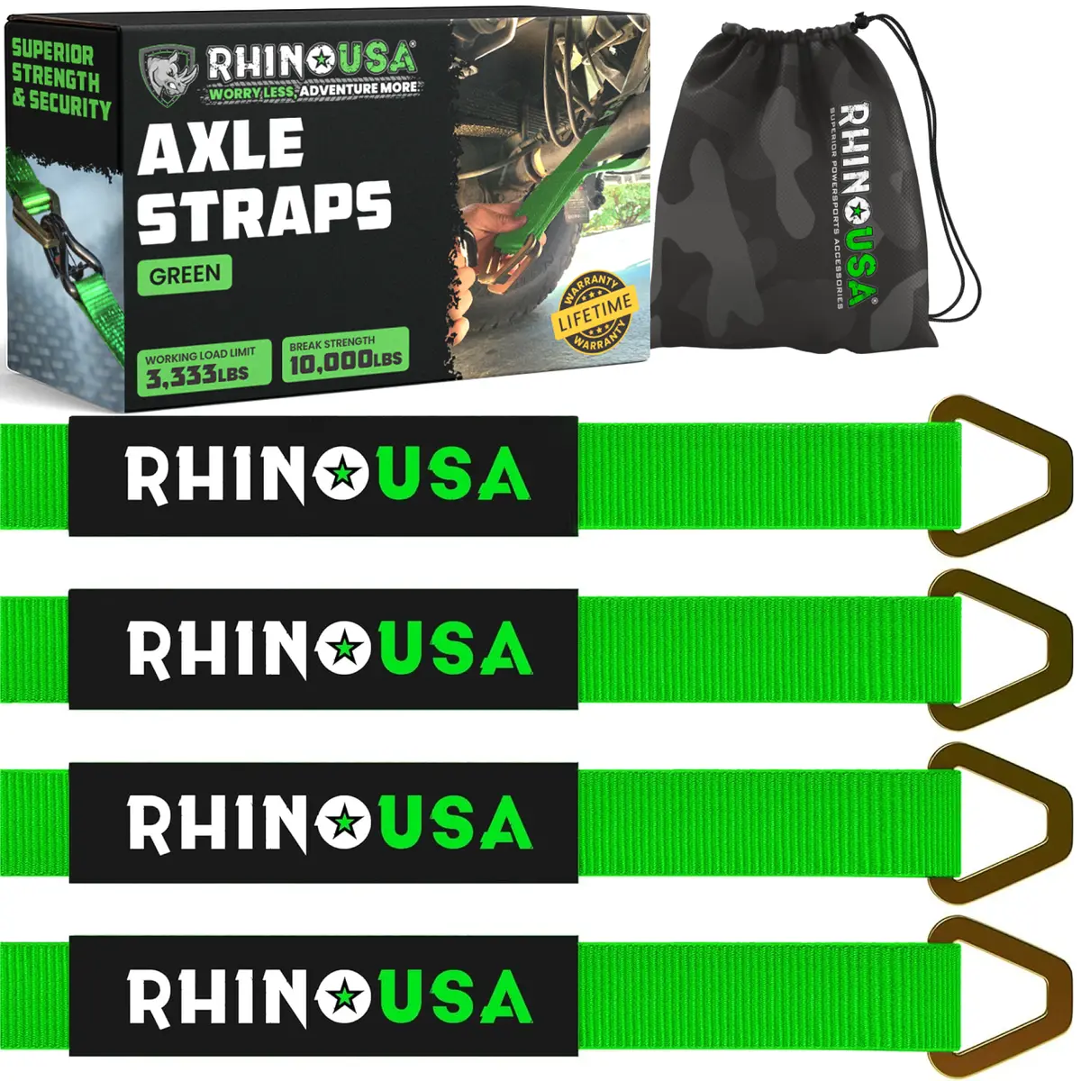 2" X 38" Axle Tie-Down Straps (4-Pack) 2