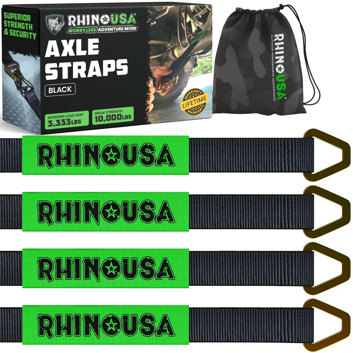 2" X 38" Axle Tie-Down Straps (4-Pack) 1