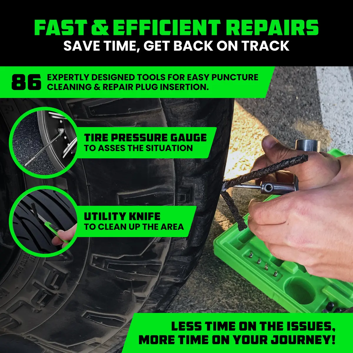 86 Piece Tire Repair Kit 2