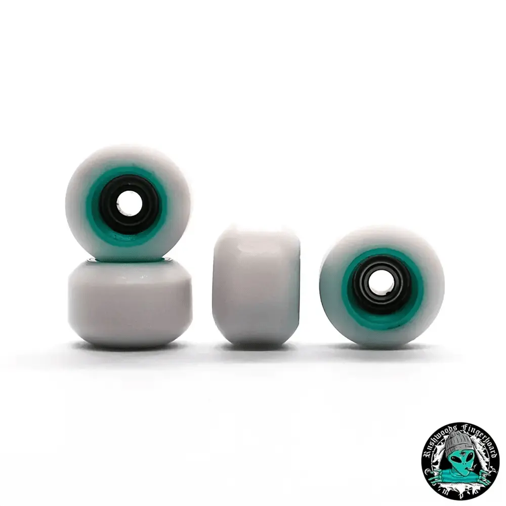 Rushwoods X Caramel Green/White Fingerboard Wheels 1