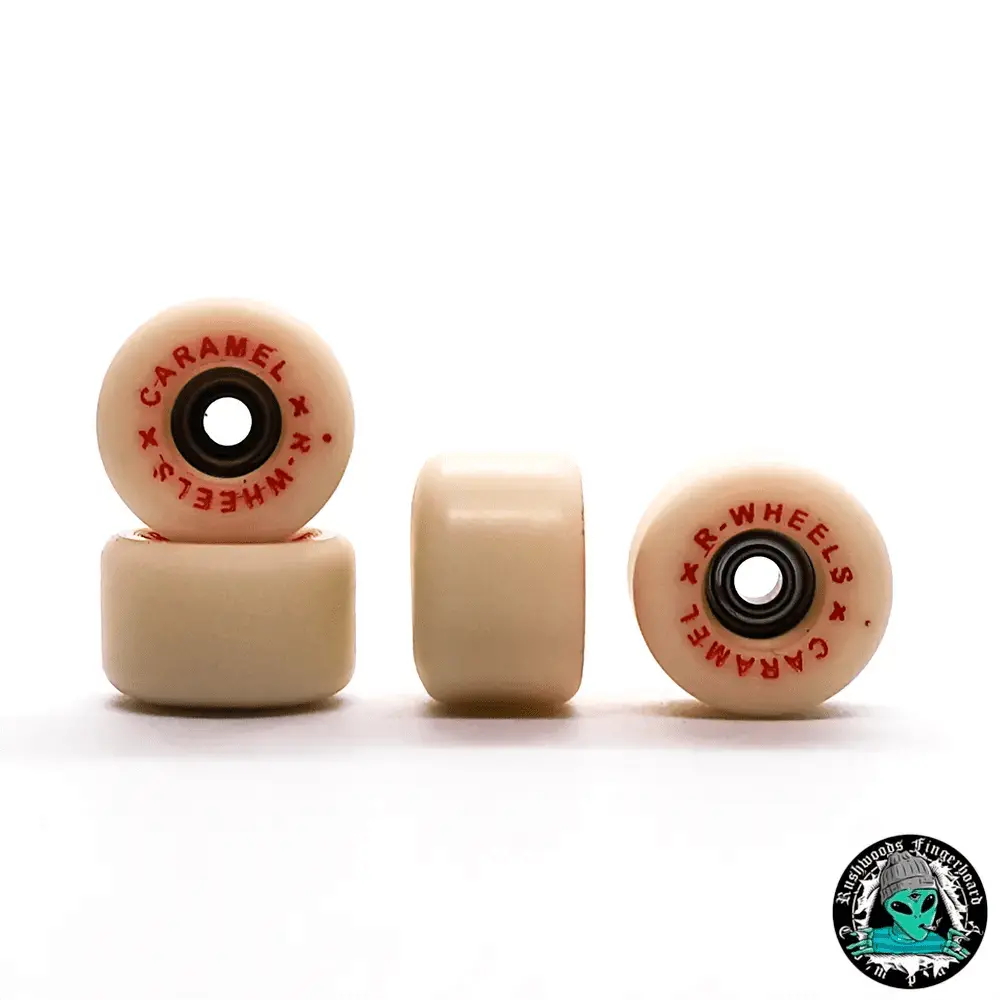 Rushwoods X Caramel Red Letters Bowl Se Fingerboard Wheels 1