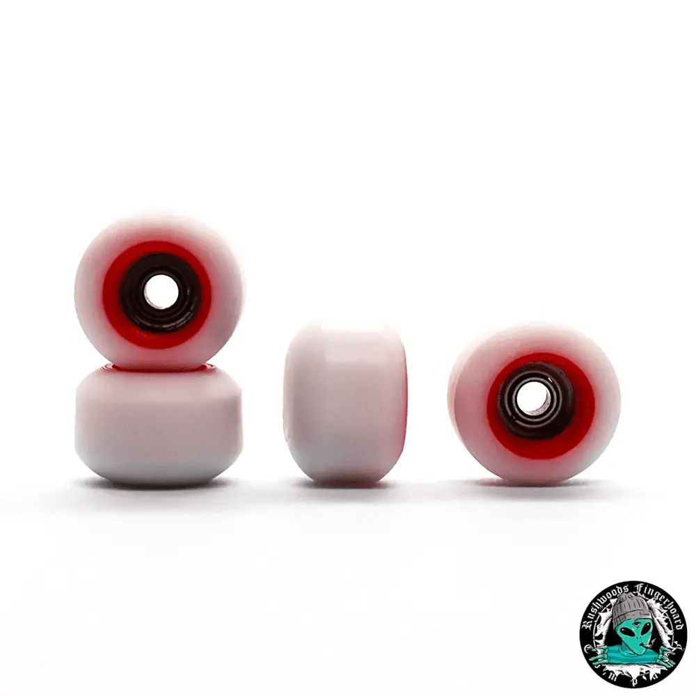 Rushwoods X Caramel Red/White Fingerboard Wheels 1